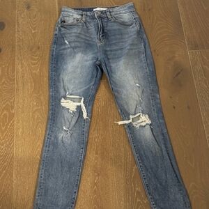 KanCan Blue Skinny Distressed Jeans